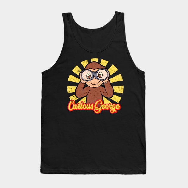 Curious George Retro Japanese Tank Top by thelazyshibaai